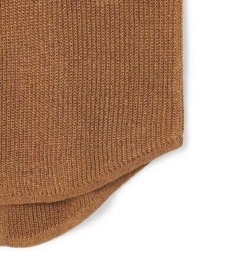 ICB 【洗える】 ペーパーブレンドシャインニット Vネックプルオーバー ラセットブラウン系