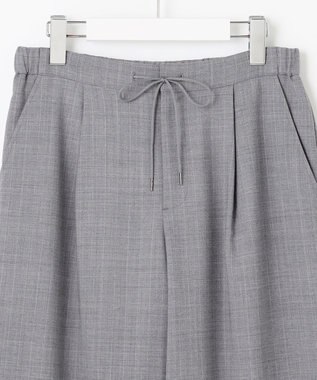 J.PRESS LADIES 【洗える】サイロウォッシャブル2wayストライプ ワイド パンツ グレーストライプ系1