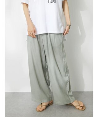 CRAFT STANDARD BOUTIQUE レーヨンワイドパンツ Sax