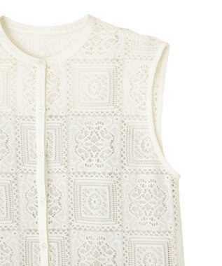 AMERICAN HOLIC 【2点セット】ロングレースジレ+サロペット Off White