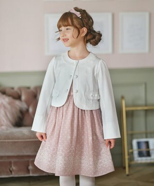 組曲 KIDS 【110-140㎝】ドットシフォン ワンピース ピンク系5