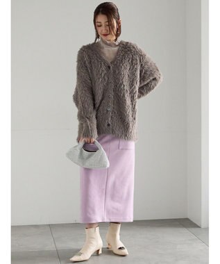 Te chichi スウェードタイトスカート ラベンダー