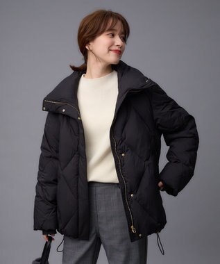 ANY L 【洗濯機可/撥水】ダイヤステッチキルトダウン ブラック