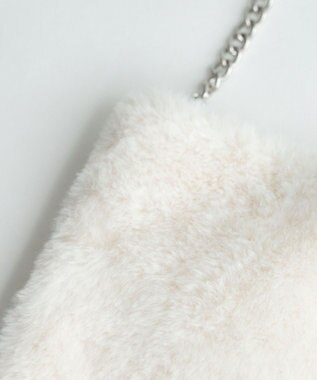 WEGO ファーチェーンミニショルダー ホワイト