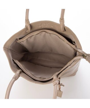 UNBILLION アトランタ ATLANTA / 牛革ハトメあおりトートL グレージュ