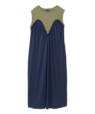 Green Parks ・ＳＵＧＡＲ　ＳＰＯＯＮ　ギャザーノースリーブワンヒ Khaki