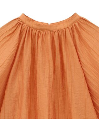 CRAFT STANDARD BOUTIQUE ストライプジャカードパフスリーブブラウス Orange