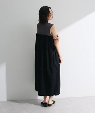 Green Parks ・ＳＵＧＡＲ　ＳＰＯＯＮ　ギャザーノースリーブワンヒ Charcoal Gray