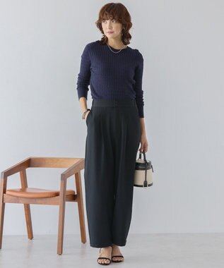 AMERICAN HOLIC ミニケーブルショート丈プルオーバー Navy