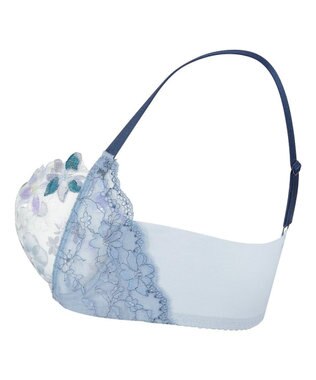 WACOAL 【重力に負けないバストケアBra】 ブラジャー バストを重力から守る まる胸キープ 脇高設計 サイドから背中のラインすっきり レディース BRB414 /ワコール グレイッシュブルー