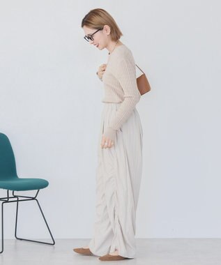 AMERICAN HOLIC ミニケーブルショート丈プルオーバー Beige