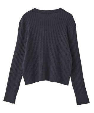 AMERICAN HOLIC ミニケーブルショート丈プルオーバー Navy