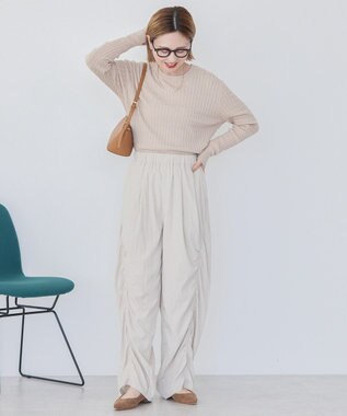 AMERICAN HOLIC ミニケーブルショート丈プルオーバー Beige