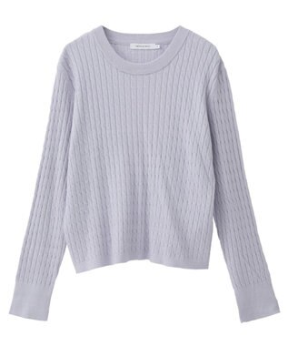 AMERICAN HOLIC ミニケーブルショート丈プルオーバー Purple