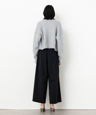 NAVE 【Nave・洗える】ラメニット カーディガン シルバー系