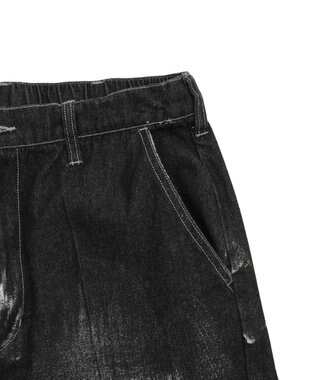 WEGO メタリックプリントデニムパンツ デニムブラックソノタ