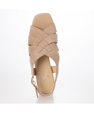 ing <ing>レザーメッシュサンダル オークスエード