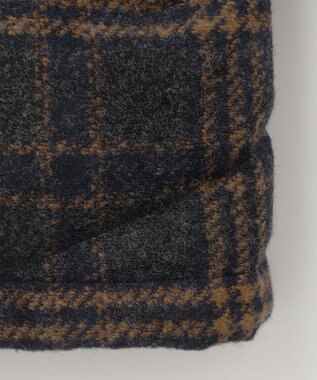 JOSEPH ABBOUD MOUNTAIN 【イタリア素材/ECOファー/9ポケット/ダウン】スライバーチェックダウン コート グレー系4