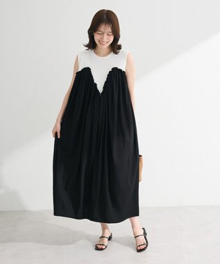 Green Parks ・ＳＵＧＡＲ　ＳＰＯＯＮ　ギャザーノースリーブワンヒ Off White