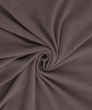 Tiaclasse L 【新色追加・洗える】裏起毛ジョーゼット胸元タックチュニックブラウス モカ