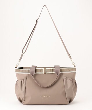 TOCCA DUAL RIBBON NYLON TOTE L トートバッグ L ベージュ系