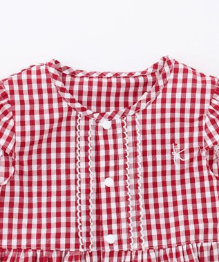 組曲 KIDS 【80-100㎝】ギンガム セットアップ レッド系3