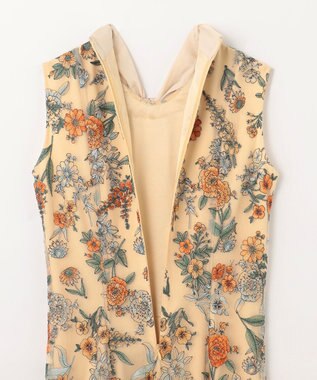 GRACE CONTINENTAL フラワーマーメイドドレス イエロー