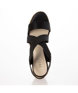 ing <Pitti>【WEB限定】コルクウエッジサンダル ブラック