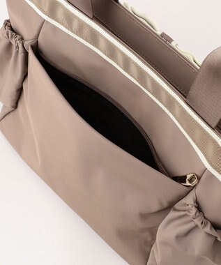 TOCCA DUAL RIBBON NYLON TOTE L トートバッグ L ベージュ系