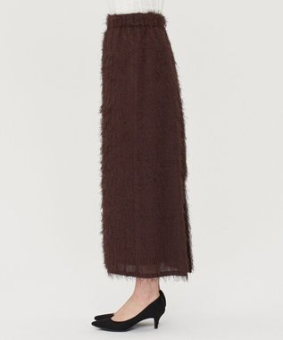 uncrave 【手洗い可】フリンジ ジャガード スカート（uncrave STANDARD） ブラウン