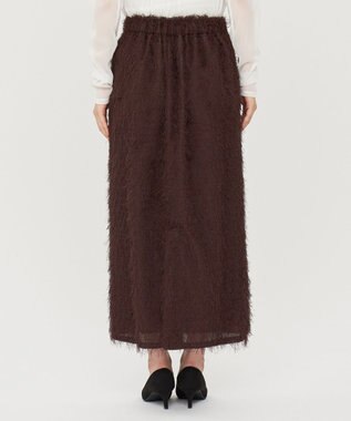 uncrave 【手洗い可】フリンジ ジャガード スカート（uncrave STANDARD） ブラウン