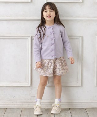 ANY KIDS 総柄フリル キュロット ラベンダー×マーガレット