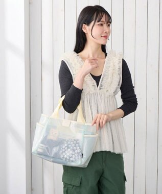 ROOTOTE 3670【仕切り+自立】LT.デリ.パルーティ.クリア-A 03：ミルク