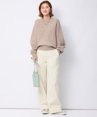 23区 【一部店舗限定/洗える】ハニカム ニット ベージュ系