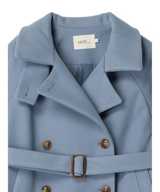 earth music&ecology ２ｗａｙカラーロングコート Blue