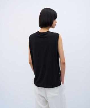 ATON SHRINK FRESCA JERSEY | スリーブレスプルオーバー BLACK