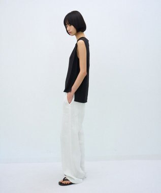 ATON SHRINK FRESCA JERSEY | スリーブレスプルオーバー BLACK