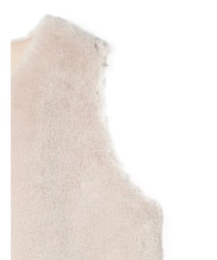 AMERICAN HOLIC 丈違いフェイクファーベスト Gray Beige