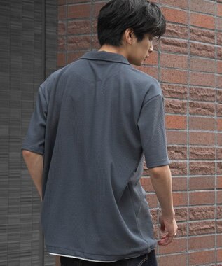 WEGO 【ユニセックス着用ITEM】フェイクレイヤードニットポロシャツ（SS） ブルー