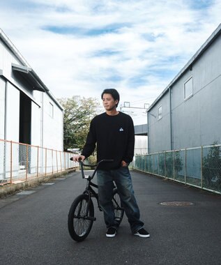 SHARE PARK MENS 【UVケア・吸水速乾・ストレッチ・軽量 】エンブレムTシャツ（L・XLサイズ） ブラック系