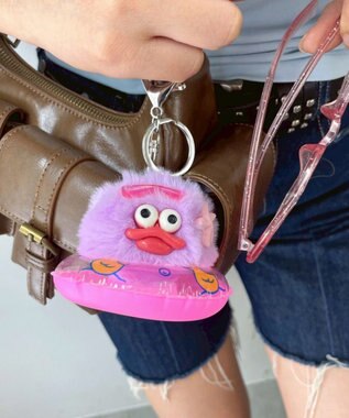 WEGO ぷかぷかモンスターぬいぐるみキーホルダー パープル