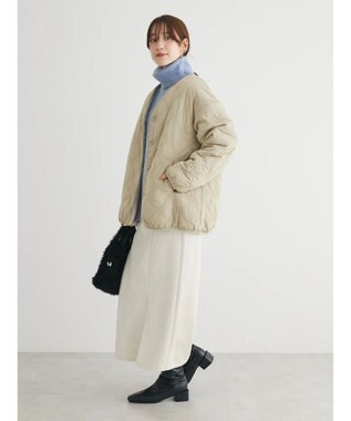 Green Parks ・ＳＵＧＡＲ　ＳＰＯＯＮ　２ｗａｙフラワーキルトブルゾン Light Khaki