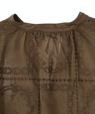 AMERICAN HOLIC スキッパーレースブラウス Mocha