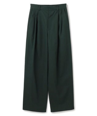 BEIGE， 【洗える】GAZANIA / コットンチノ2タックワイドパンツ Forest Green