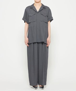 uncrave ドレープツイル ミリタリー ジャケット ブルーグレー