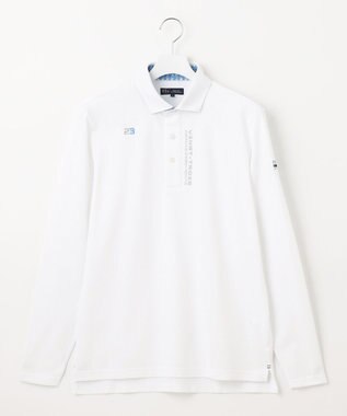 23区GOLF 【MEN】【UVケア 】ベーシック 長袖ポロシャツ ホワイト系