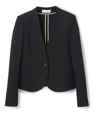 BEIGE， 【L-size・セットアップ対応】LUIZA / ノーカラージャケット Black