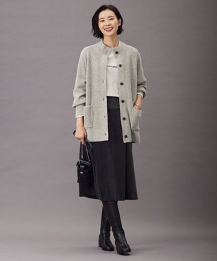 J.PRESS LADIES 【洗える】BUNNY ニット アウター ライトグレー系