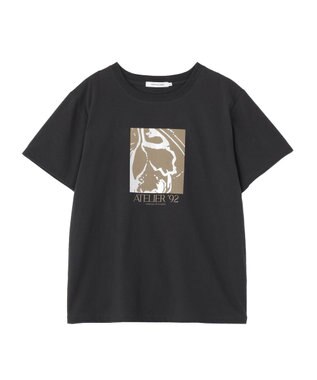 AMERICAN HOLIC フォト&レタリングプリントTシャツ Charcoal Gray