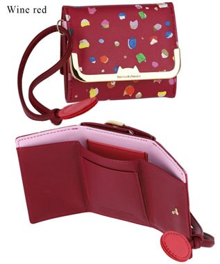 tsumori chisato CARRY てんてん ミニ財布 3つ折り財布 ボルドー